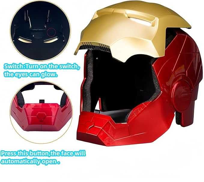 Маска Електронен шлем Marvel Iron Man Железния човек светещи очи
