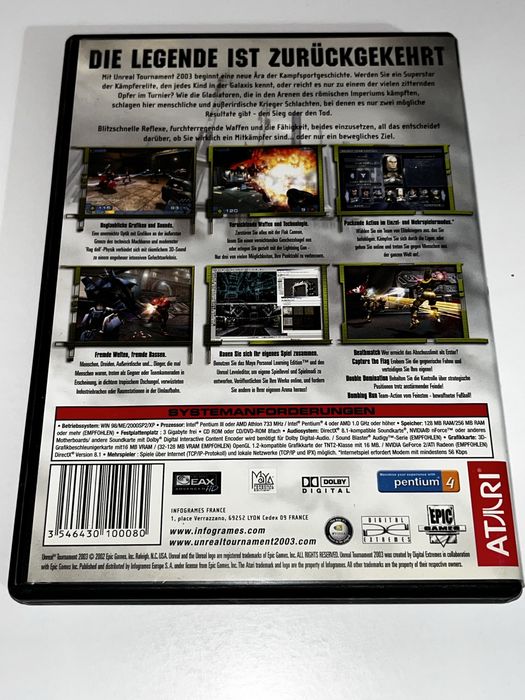 Unreal Tournament 2003 PC CD-ROM original Atari, 3 CD-uri