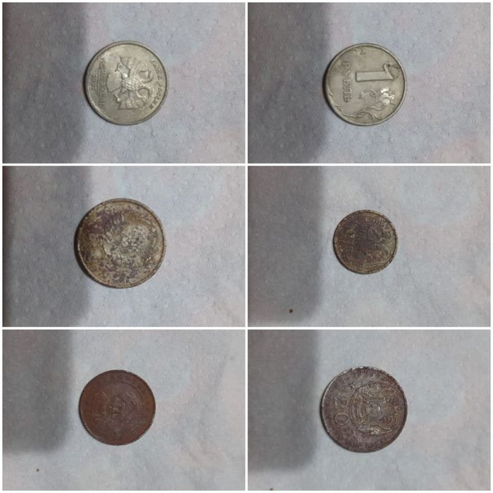 Старые монеты, разных видов