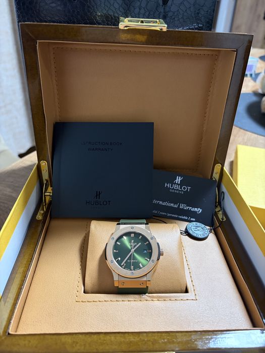 Ceas Hublot Classic Fusion Rose Gold Green 45 mm