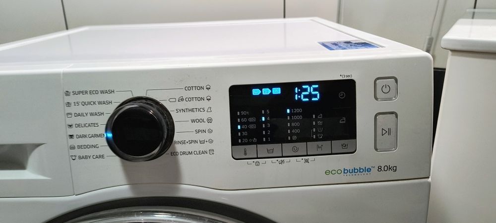 Masina de spalat rufe Samsung 8 kg, Slim, Ecobubble, stare excelenta