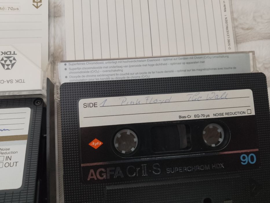 Casete audio, mini colecție. TDK SA-C 90, Pink Floyd.