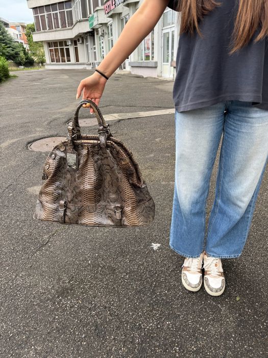 Geanta de mana de voyage pithon leather retro custom made
