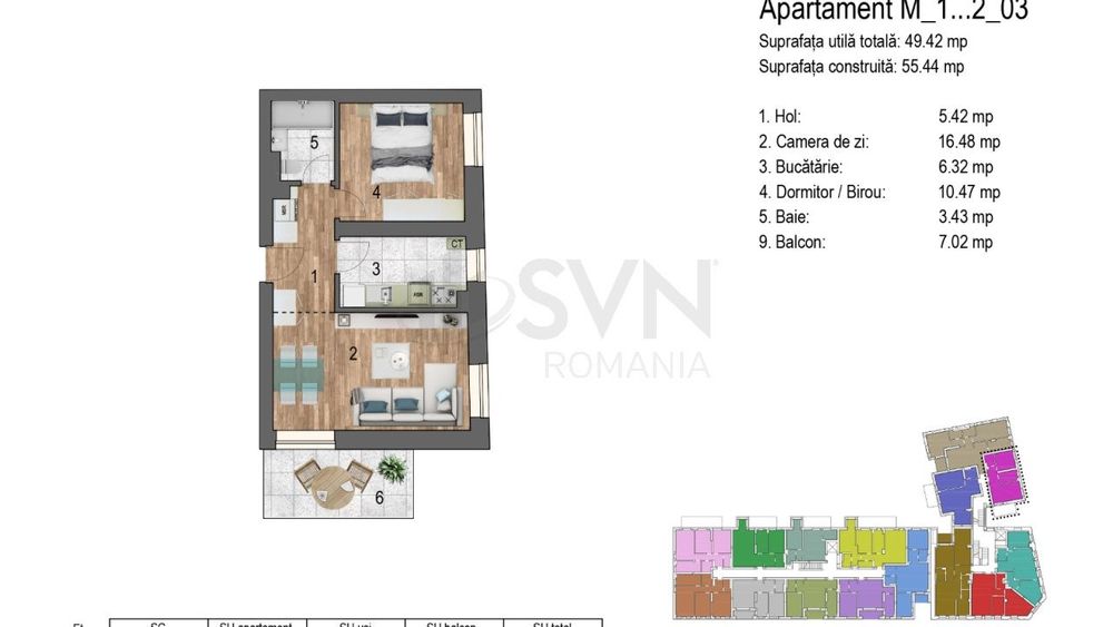 Timpuri Noi I Apartament cu 2 camere l Ansamblu rezidential