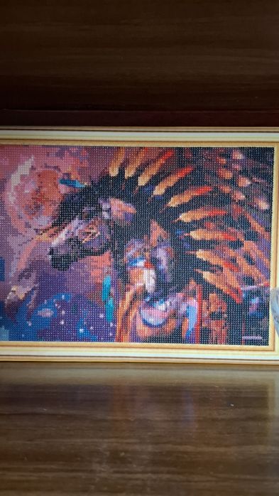 Картина алмазная мозаика Огненная лошадь