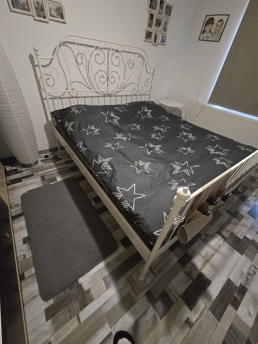 Pat IKEA cu saltea 180/200  sau 160/200