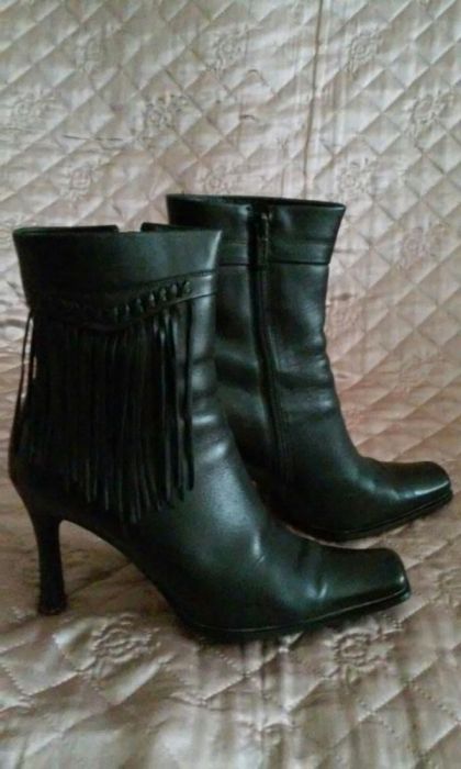 Сапожки кожаные, р37 Чехословакия