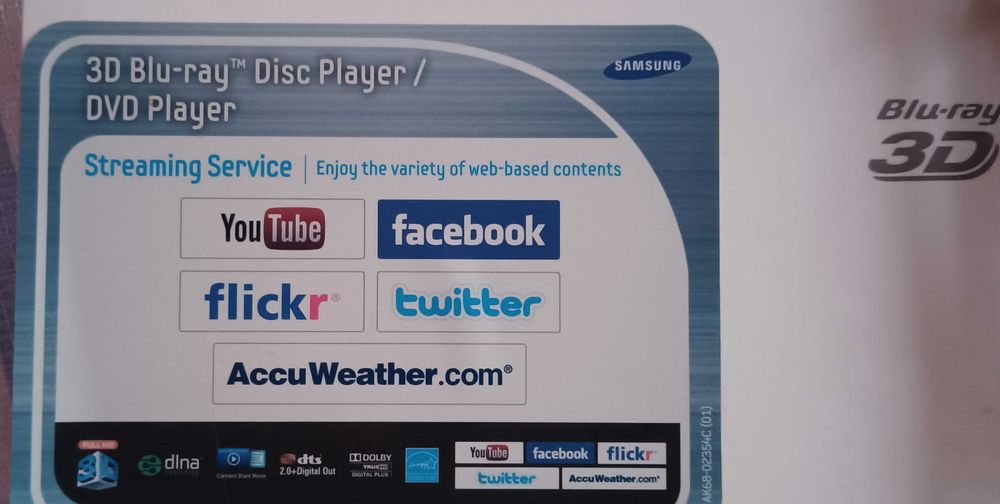 DVD плейър Samsung четящ много формати+записвачка за компютър+дискове