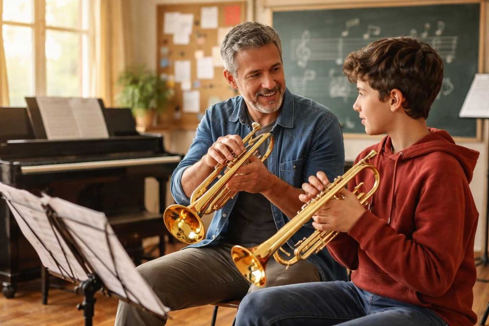 Cursuri de trompetă, cornet cu pistoane și lecții de solfegiu