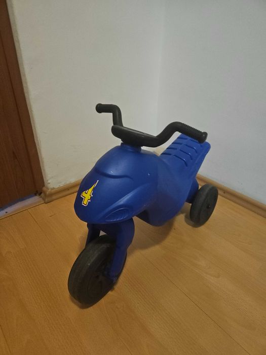 2 MOTOCICLETE COPII FARA PEDALE – model maxi enduro, albastru