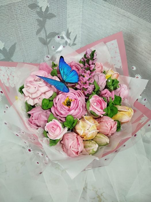 Цветы, букеты из зефира