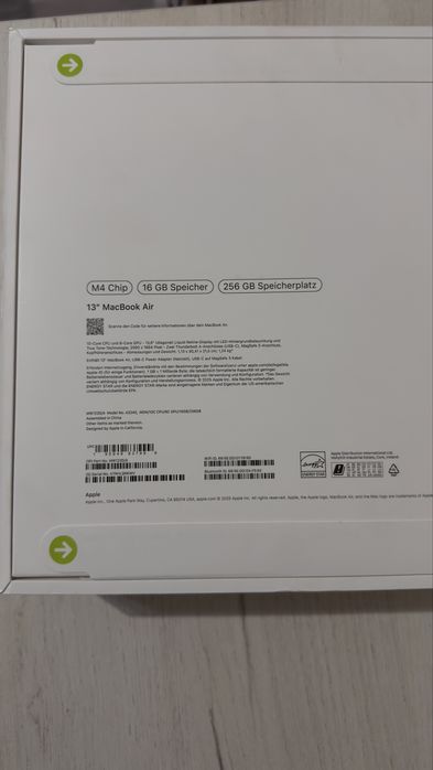 Нов! 1г. Гаранция! Apple Macbook Air M4 256GB 16GB RAM