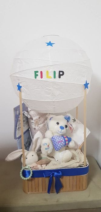 Cadou bebe,bun venit pe lume! Lampa in forma de balon cu aer cald