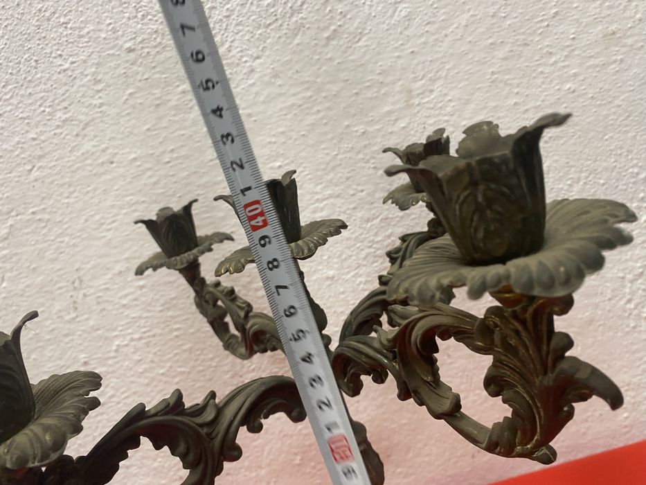 Голям месингов свещник барок