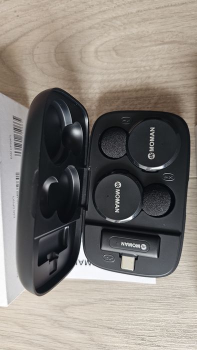 Microfon Lavalier Wireless Moman CP2(C) pentru Înregistrare  cu Smartphone .
