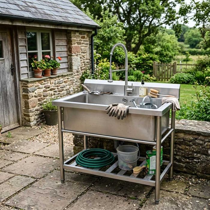 Глубокая мойка для казана из нержавейки Раковина Moyka Nerjaveyka