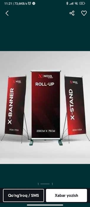 Rollup va Pauklarni 24 soatda tayyorlab beramiz