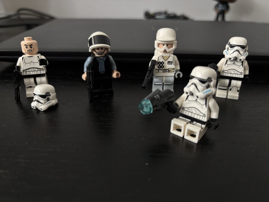 Luke, Rebel, SnowRebel, Jango Fett, Stormtrooper