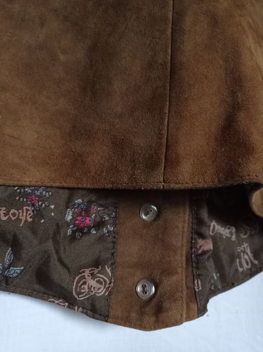 Vesta scurta piele naturala retro - vintage S - M maro