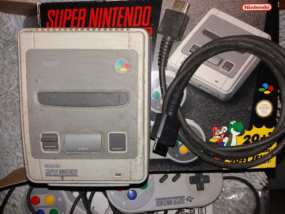 Consola joc Supernintendo cu 21 de jocuri preinstalate, 2 controlerele merge pe HDMI alimentare prin USB. Super Mario Kart Street Fighter 2 Turbo