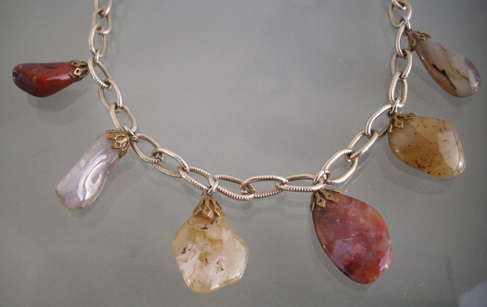 Комплект колие и пръстен африкански ахат