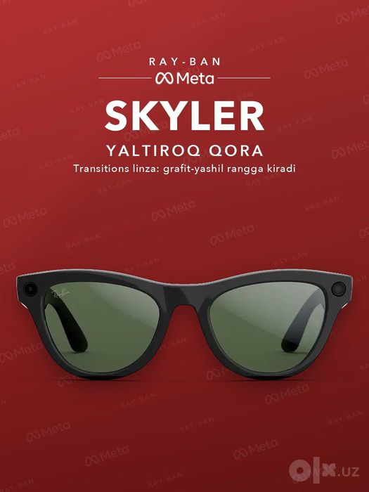 Ray-Ban Meta Skyler Gen 2 Shiny Black, Transitions (grafit-yashil)