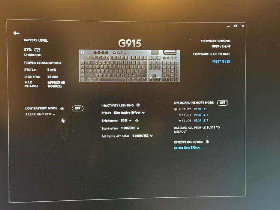 Tastatură Gaming Logitech G915 Wireless RGB Tactile