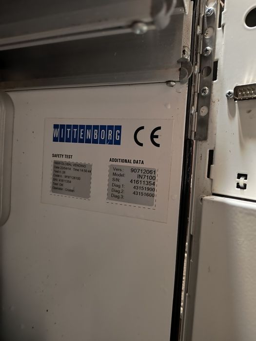 Wittenborg in7100 Вендинг машина
(Occasion met 4 dienstjare