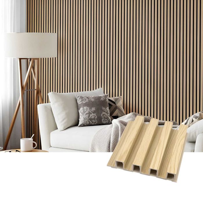 Декоративен PVC Панел – цвят дъб – 16 х 2.4 х 266 см