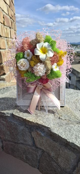 3D букет от скандинавски мъх в рамка