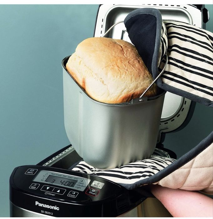Masina de paine Panasonic SD-ZB2512KXE, 1200 g, 17 programe, Negru/Ino