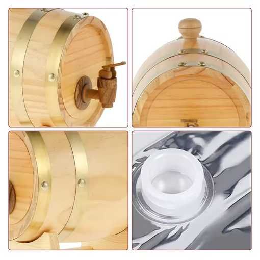 Продавам дървена бъчва 1,5 л. с метални обръчи и канелка