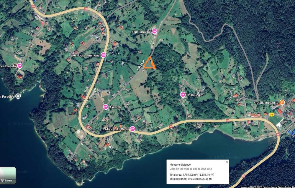 Teren cu vedere panoramică la toaca și lacul Bicaz – BUHALNIȚA, NEAMȚ