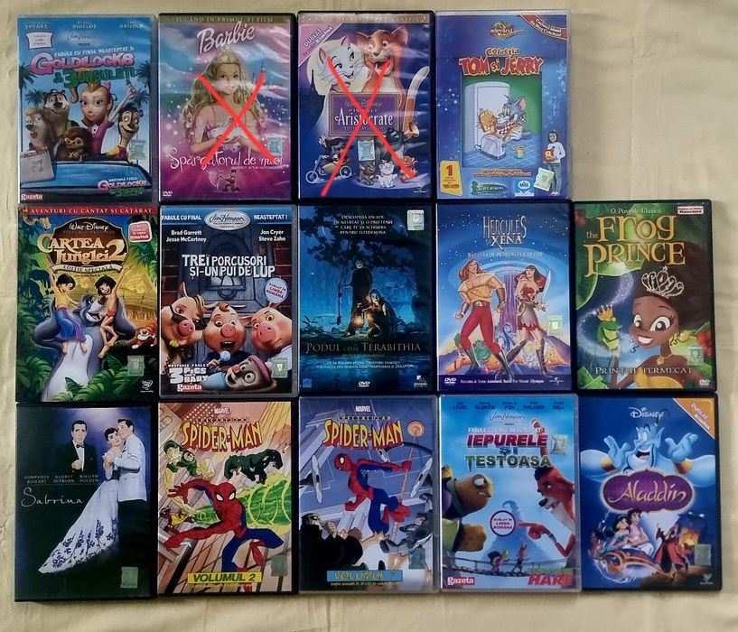 Lot 12 Dvd-uri cu desene animate