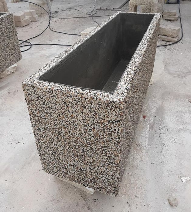 jardiniere beton mozaic