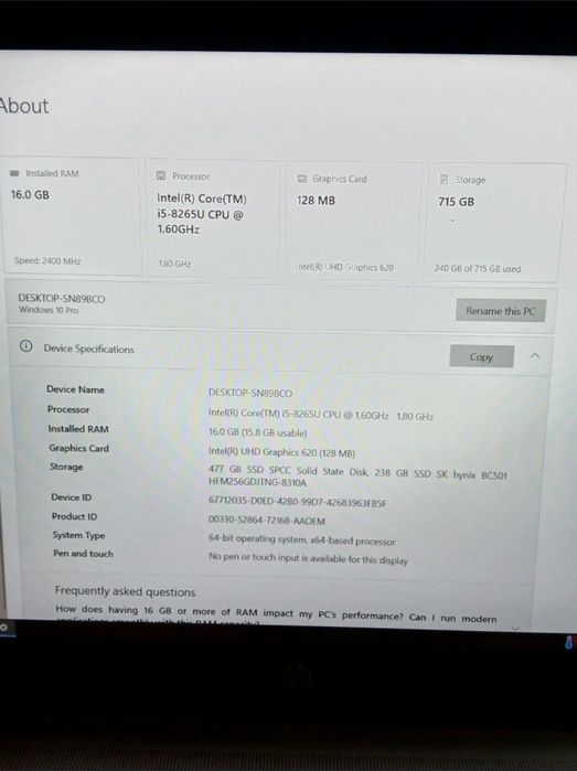 Laptop office/gaming