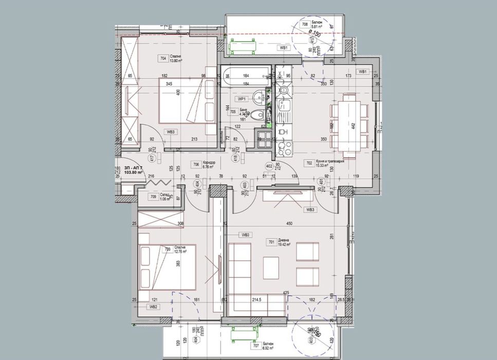 Продава се Тристаен апартамент в Плевен, Дружба 1 - 118 кв.м за 1094 €/кв.м - Снимка #5