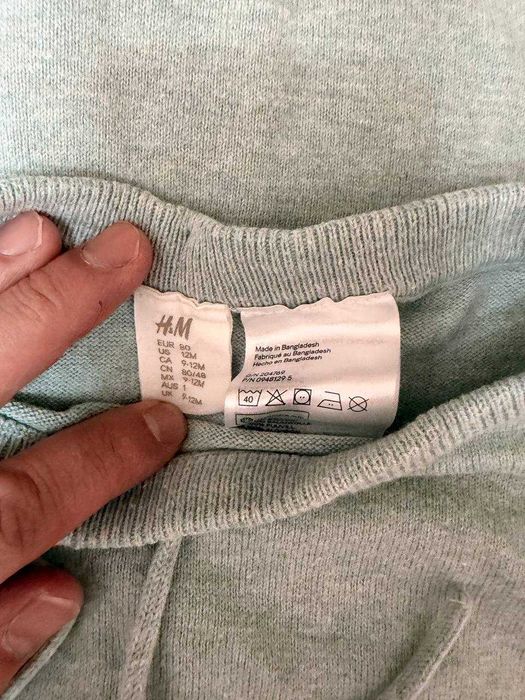 Детский костюм H&M (худи + штаны), размер EU 80