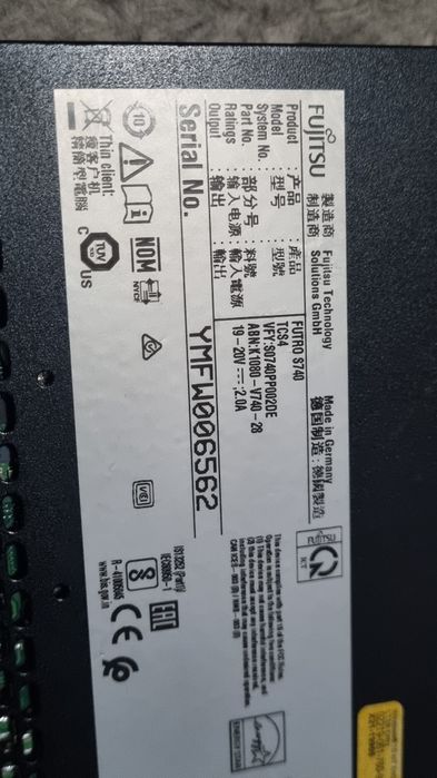 Mini PC Pasiv / Fanless Fujitsu futro740: Intel Celeron J4105 Quad Core/4GB RAM/SSD 256M2/WIFI/Bluetooth + Alimentator