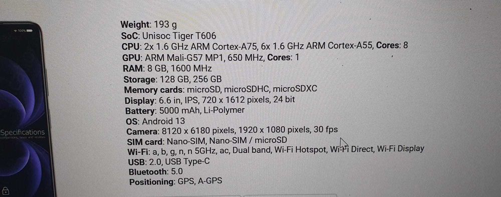 FreeYond M5A смартфон камера 50mp батерията 5000 mAh RAM памет 8 GB