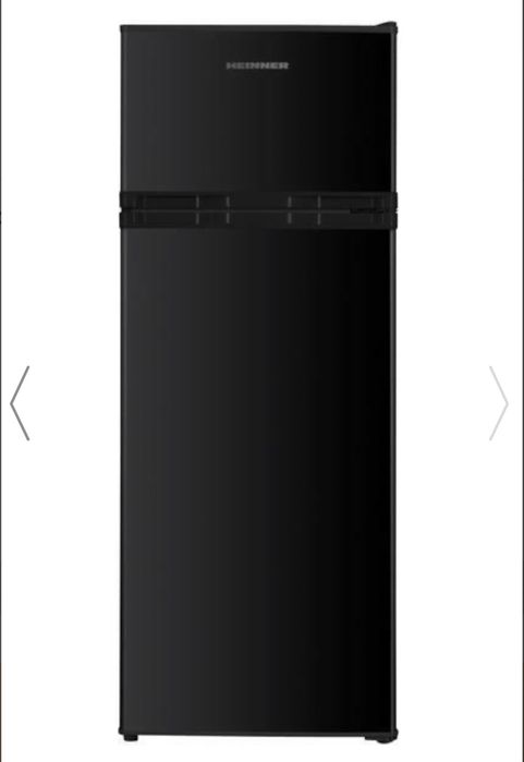 Frigider cu doua usi Heinner HF-H2206BKE++, clasa energetica: E, capacitate totala: 206L, capacitate frigider: 169L, capacitate congelator: 37L