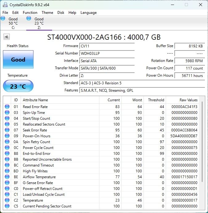 Seagate Surveillance ST4000VX000 4TB HDD
