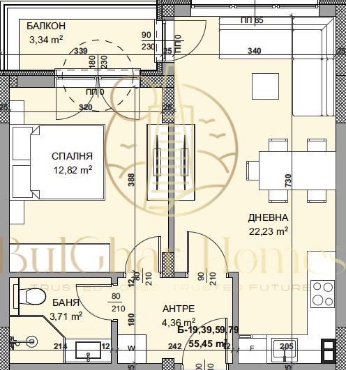Продава се Двустаен апартамент в Варна, Владислав Варненчик - 56 кв.м за 1554 €/кв.м - Снимка #1