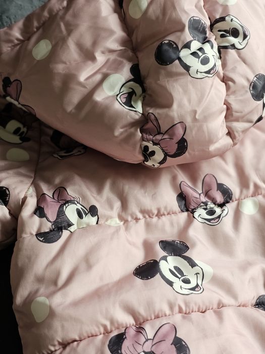Детско зимно яке за момиче с Мини Маус и Мики Маус