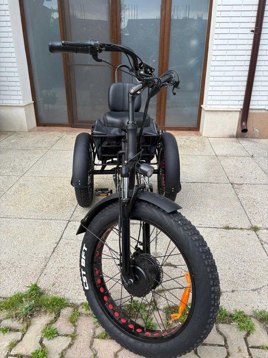 Tricicletă electrică cargo Z-Tech, roți Fat 20x4.0, ideală pentru transport și deplasări urbane