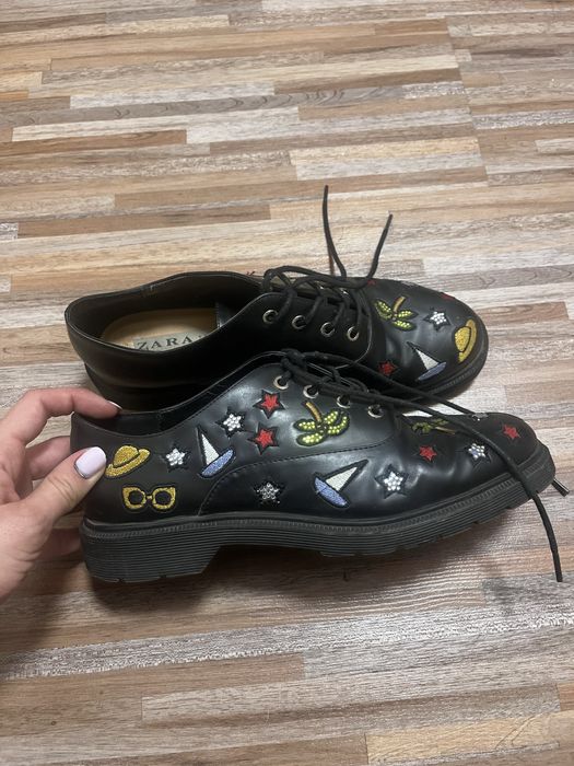 Обувки Zara кожени
