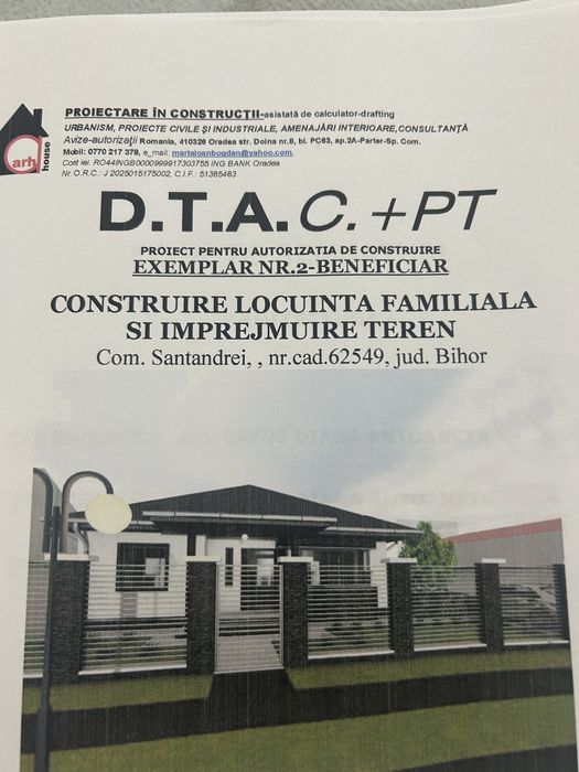 Teren cu proiect si autorizatie