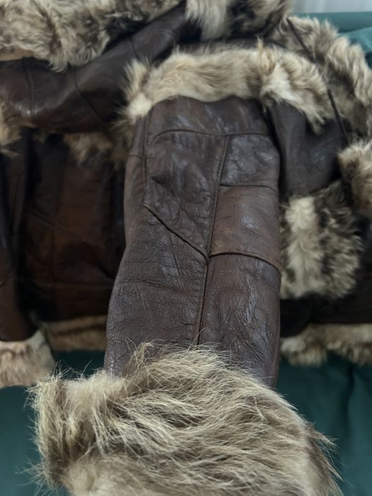 Cojoc din piele cu gluga detasabila