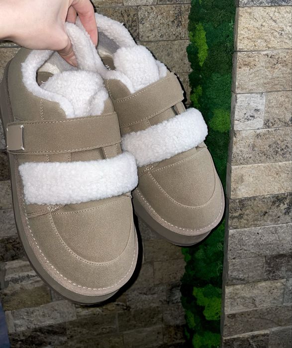 Бежови дамски обувки на платформа JENNY FAIRY