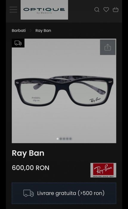 Rame ochelari Ray-Ban